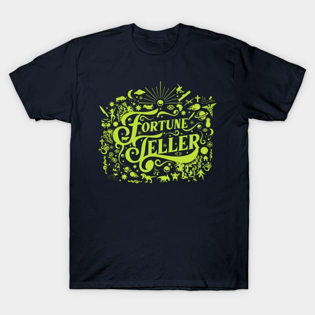 Vintage Fortune Teller Green T-Shirt by CTShirts